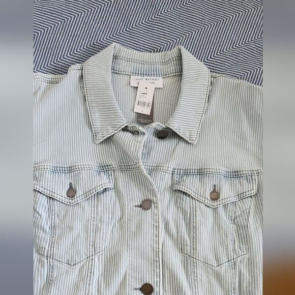 Lane Bryant Light Blue Jean Jacket - Picture 8 of 10